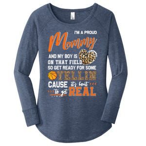 Proud Basketball Mommy Basketball Family Matching Gift Women's Perfect Tri Tunic Long Sleeve Shirt