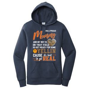 Proud Basketball Mommy Basketball Family Matching Gift Women's Pullover Hoodie