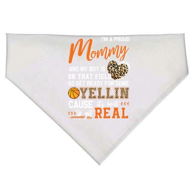 Proud Basketball Mommy Basketball Family Matching Gift USA-Made Doggie Bandana