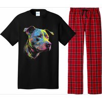 Pit Bull Mom Dog Lover Colorful Artistic Pitbull Owner Pajama Set