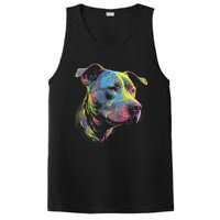 Pit Bull Mom Dog Lover Colorful Artistic Pitbull Owner PosiCharge Competitor Tank