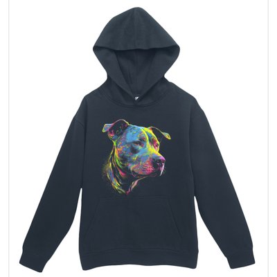 Pit Bull Mom Dog Lover Colorful Artistic Pitbull Owner Urban Pullover Hoodie