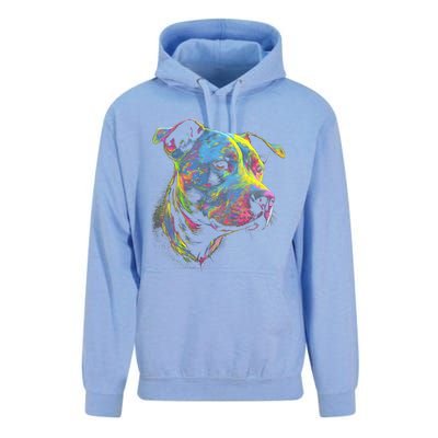 Pit Bull Mom Dog Lover Colorful Artistic Pitbull Owner Unisex Surf Hoodie