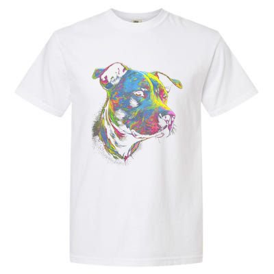 Pit Bull Mom Dog Lover Colorful Artistic Pitbull Owner Garment-Dyed Heavyweight T-Shirt