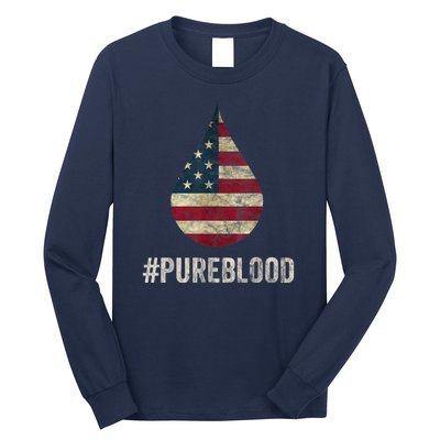 Pure Blood Movement #Pureblood Freedom Long Sleeve Shirt