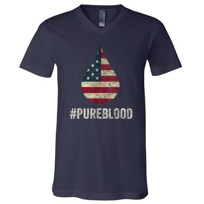 Pure Blood Movement #Pureblood Freedom V-Neck T-Shirt