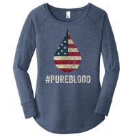 Pure Blood Movement #Pureblood Freedom Women's Perfect Tri Tunic Long Sleeve Shirt