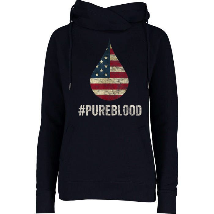 Pure Blood Movement #Pureblood Freedom Womens Funnel Neck Pullover Hood