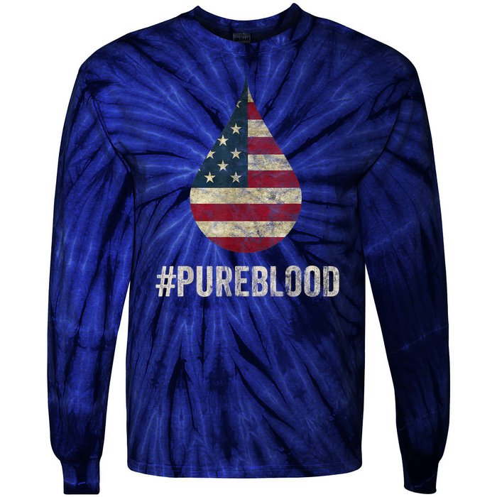 Pure Blood Movement #Pureblood Freedom Tie-Dye Long Sleeve Shirt