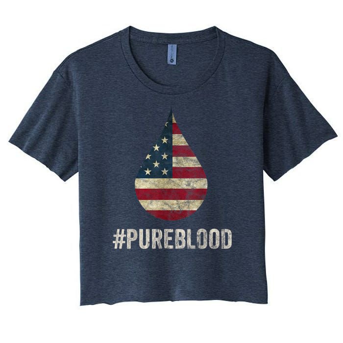 Pure Blood Movement #Pureblood Freedom Women's Crop Top Tee