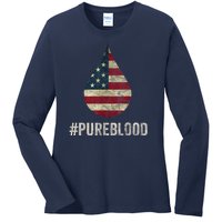 Pure Blood Movement #Pureblood Freedom Ladies Long Sleeve Shirt