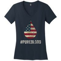 Pure Blood Movement #Pureblood Freedom Women's V-Neck T-Shirt