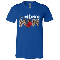 Proud Boxing Mom Boxing Mama Boxing Mother Gift V-Neck T-Shirt