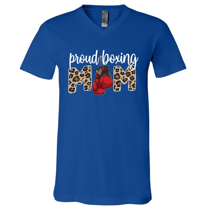 Proud Boxing Mom Boxing Mama Boxing Mother Gift V-Neck T-Shirt