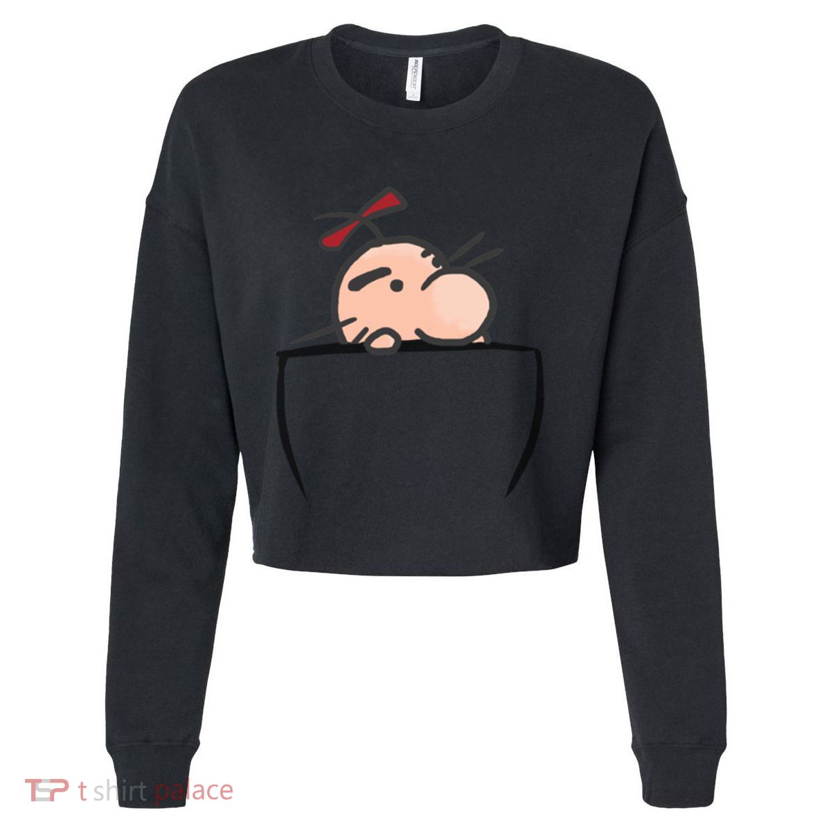 Pocket Buddies Mr Saturn Cropped Pullover Crew