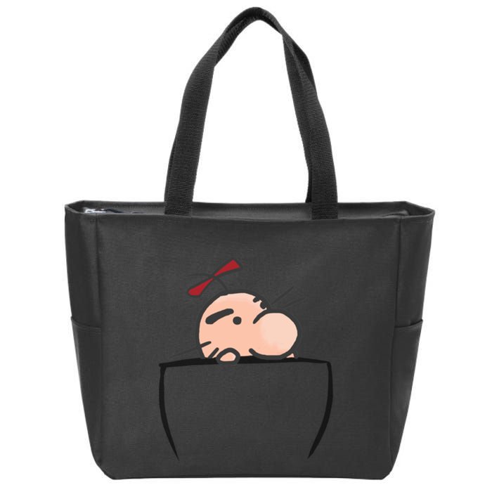 Pocket Buddies Mr Saturn Zip Tote Bag