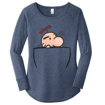 Pocket Buddies Mr Saturn Women's Perfect Tri Tunic Long Sleeve Shirt