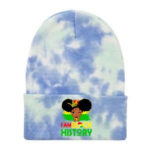 Proud Black Melanin I Am Black History Month Juneteenth Gift Tie Dye 12in Knit Beanie