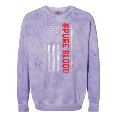 Pure Blood Movement #Pureblood Freedom Design Colorblast Crewneck Sweatshirt