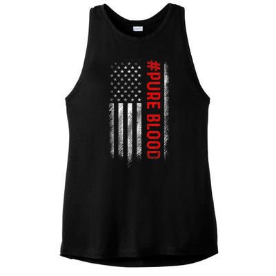 Pure Blood Movement #Pureblood Freedom Design Ladies PosiCharge Tri-Blend Wicking Tank