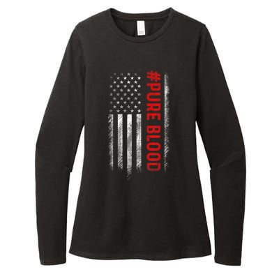 Pure Blood Movement #Pureblood Freedom Design Womens CVC Long Sleeve Shirt