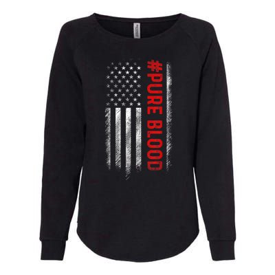 Pure Blood Movement #Pureblood Freedom Design Womens California Wash Sweatshirt