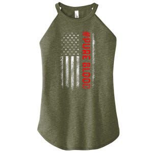 Pure Blood Movement #Pureblood Freedom Design Women's Perfect Tri Rocker Tank