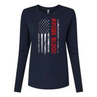 Pure Blood Movement #Pureblood Freedom Design Womens Cotton Relaxed Long Sleeve T-Shirt