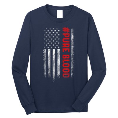 Pure Blood Movement #Pureblood Freedom Design Long Sleeve Shirt