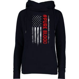 Pure Blood Movement #Pureblood Freedom Design Womens Funnel Neck Pullover Hood