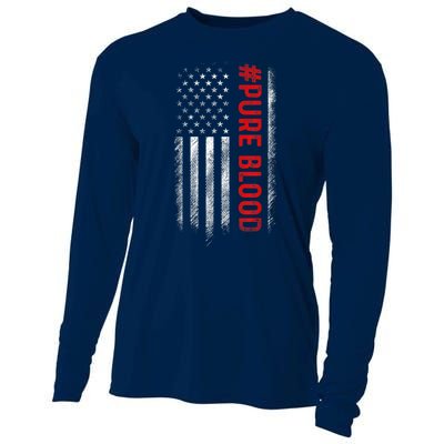 Pure Blood Movement #Pureblood Freedom Design Cooling Performance Long Sleeve Crew