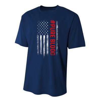 Pure Blood Movement #Pureblood Freedom Design Performance Sprint T-Shirt