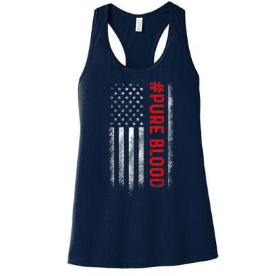 Pure Blood Movement #Pureblood Freedom Design Women's Racerback Tank