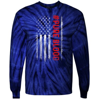 Pure Blood Movement #Pureblood Freedom Design Tie-Dye Long Sleeve Shirt