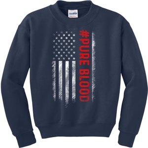 Pure Blood Movement #Pureblood Freedom Design Kids Sweatshirt