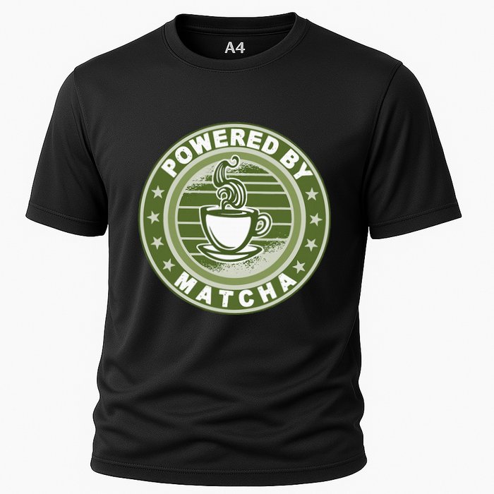 Powered By Matcha Japanese Green Tea Cooling Performance Crew T-Shirt
