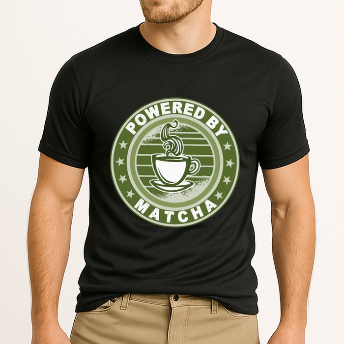 Powered By Matcha Japanese Green Tea Cooling Performance Crew T-Shirt