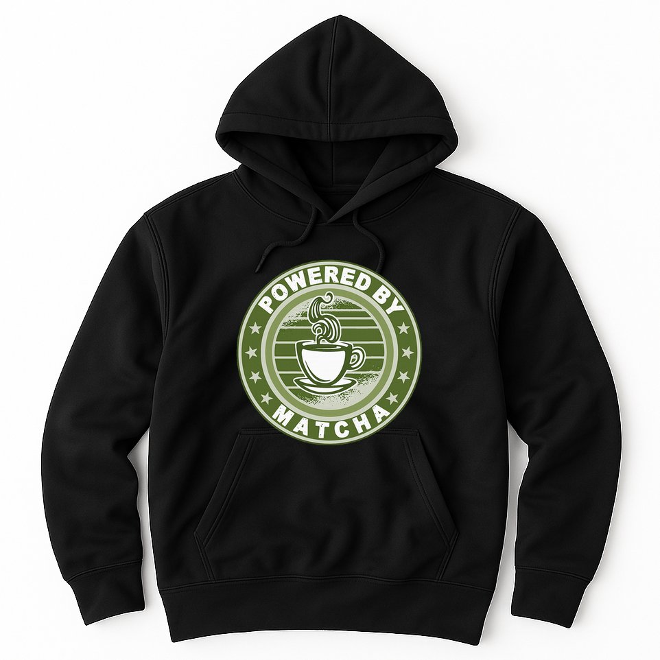 Powered By Matcha Japanese Green Tea Hoodie