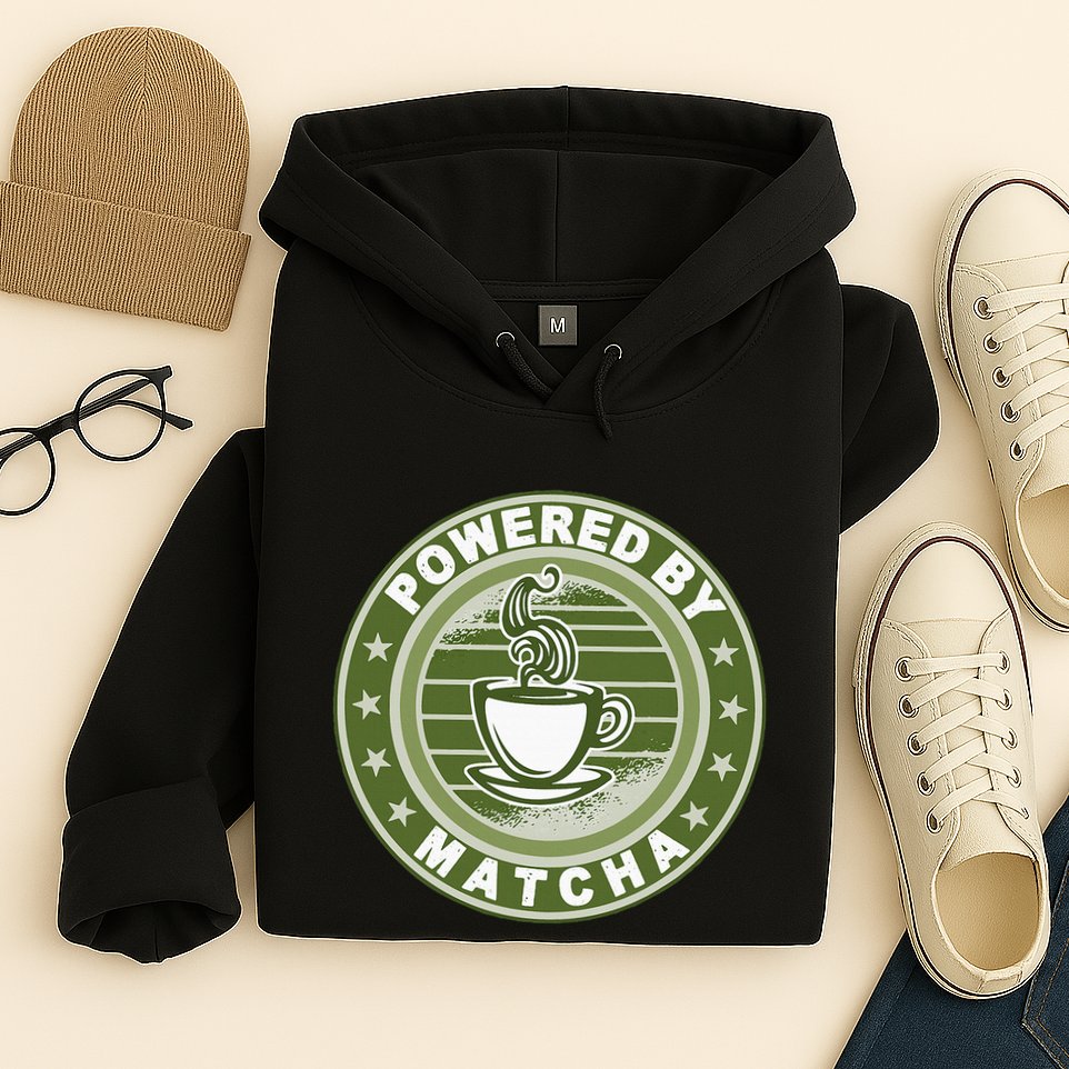 Powered By Matcha Japanese Green Tea Hoodie