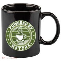 Powered By Matcha Japanese Green Tea 11oz C Handle Ceramic Mug