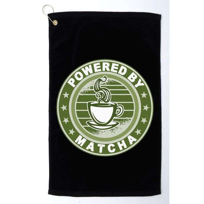 Powered By Matcha Japanese Green Tea Golf Towel