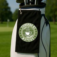 Powered By Matcha Japanese Green Tea Golf Towel