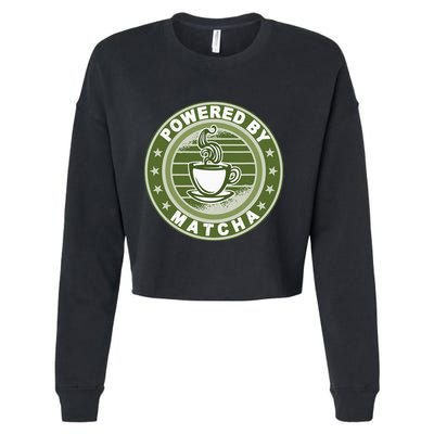 Powered By Matcha Japanese Green Tea Cropped Pullover Crew