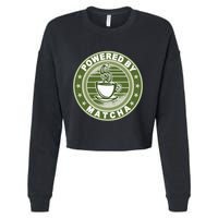 Powered By Matcha Japanese Green Tea Cropped Pullover Crew