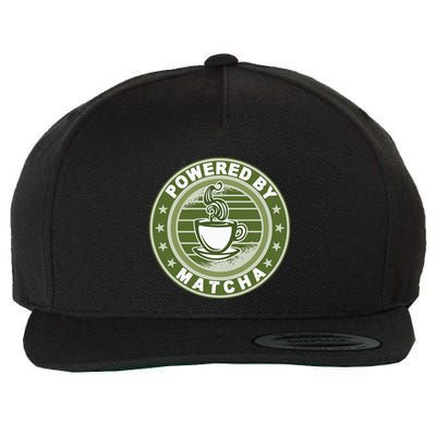 Powered By Matcha Japanese Green Tea Wool Snapback Cap