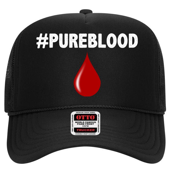 Pure Blood Movement High Crown Mesh Back Trucker Hat