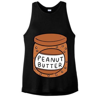 Peanut Butter Matching Ladies PosiCharge Tri-Blend Wicking Tank