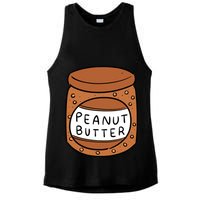 Peanut Butter Matching Ladies PosiCharge Tri-Blend Wicking Tank