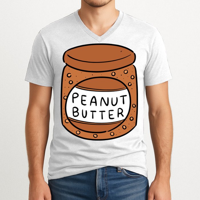 Peanut Butter Matching V-Neck T-Shirt