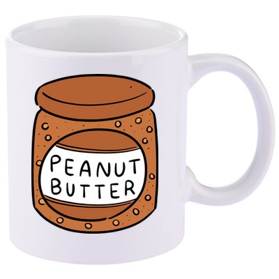Peanut Butter Matching 11oz C Handle Ceramic Mug